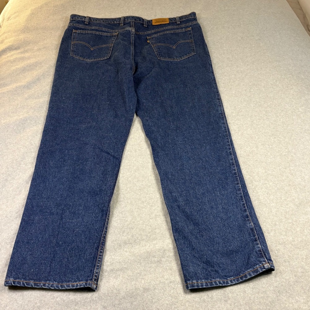 Vintage Levis 540 Relaxed Fit Jeans Mens 48x32 Made in USA Orange Tab Dark Wash - Picture 3 of 13